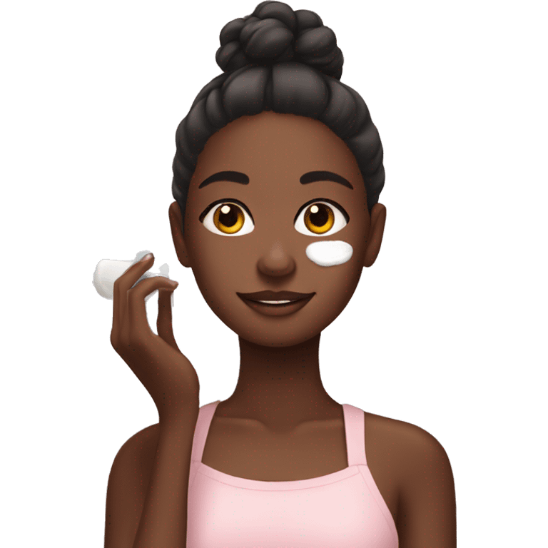 girl doing skincare emoji