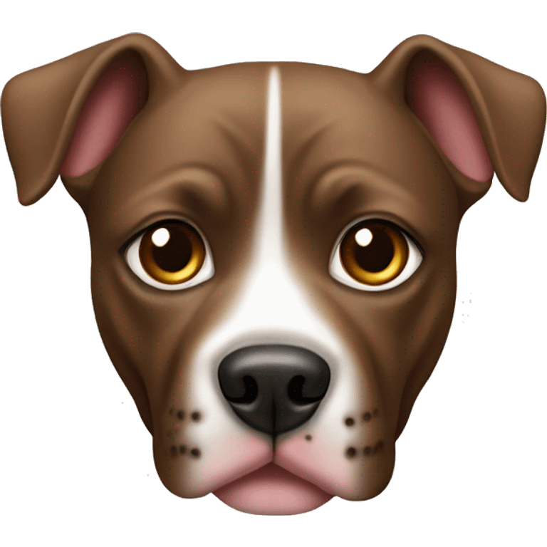 Dog pitbul color coffe emoji