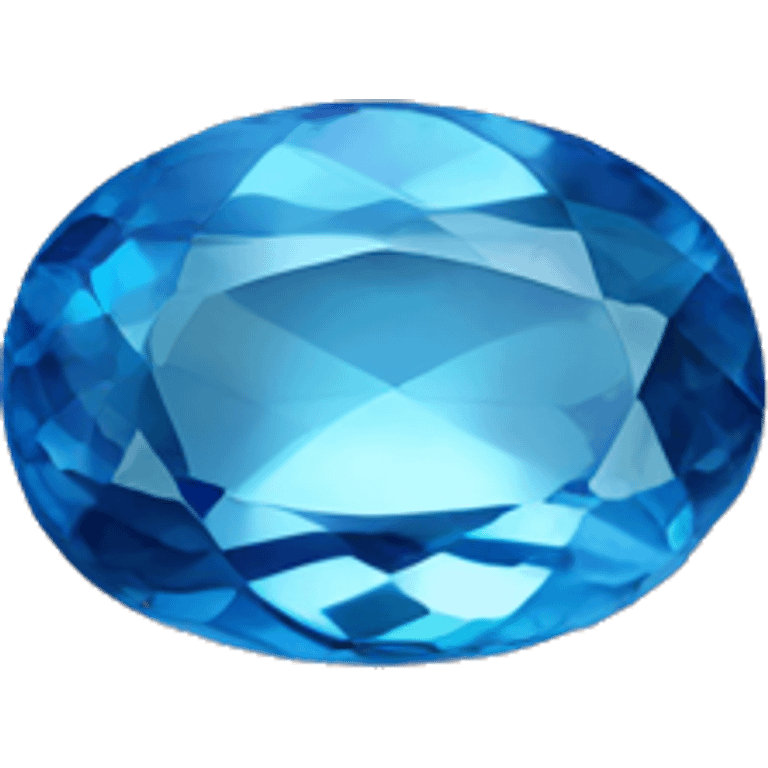 1 Blue gemstone oval shape  emoji