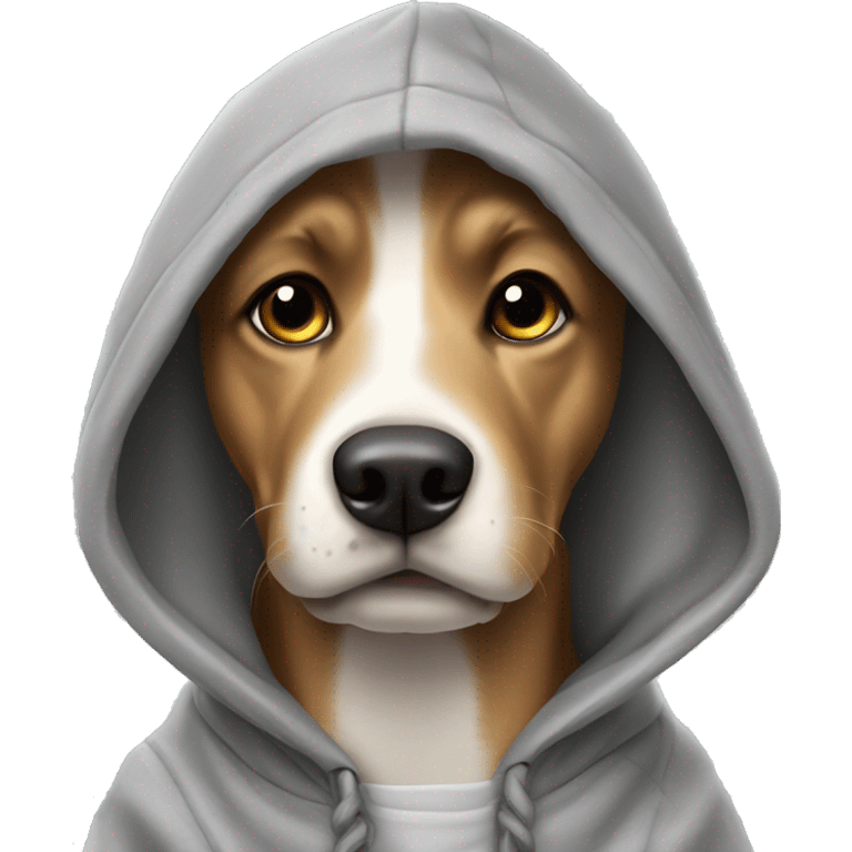 Dog wearing a hoodie￼  emoji