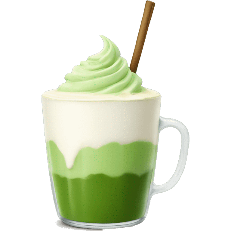 matcha latte with cream emoji