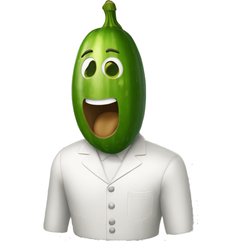 Un pepino feliz emoji