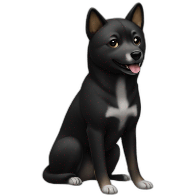 Black shiba emoji