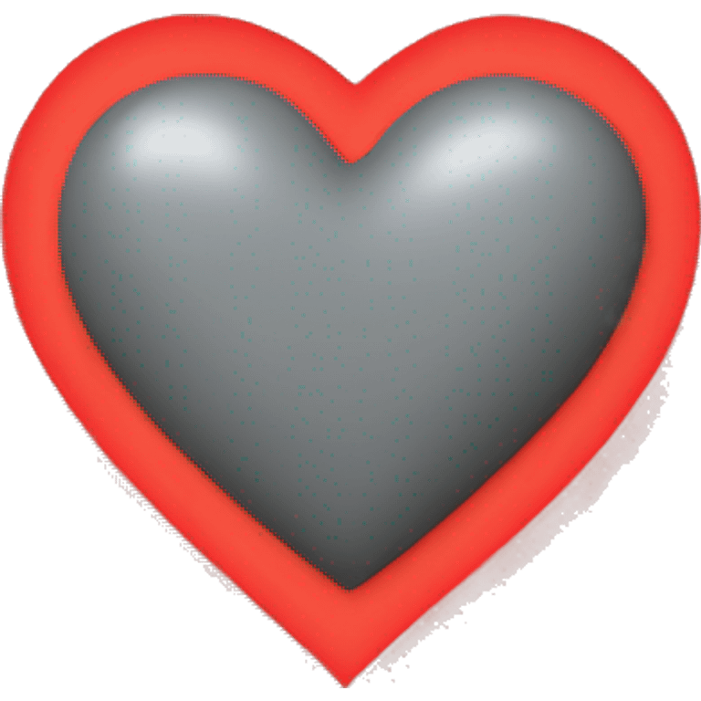 Grey heart surrounded in red light emoji