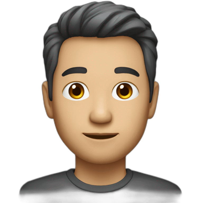 dutch/indonesian software engineer guy, around 40 years old but looks younger, short hair, and hair still dark emoji