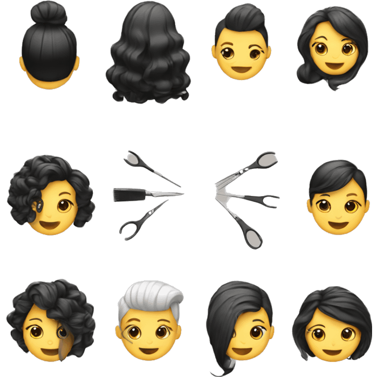 Hair stylist tools emoji