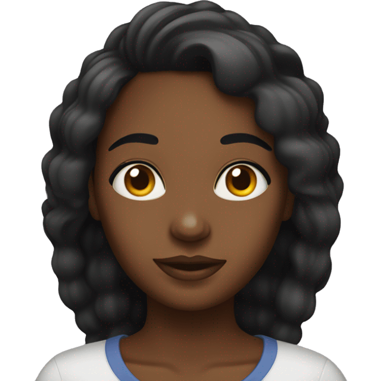 Wide awake black girl  emoji