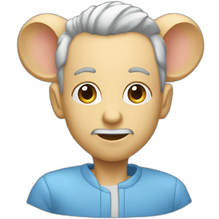 Personne qui souris faisant un pouce bleu emoji