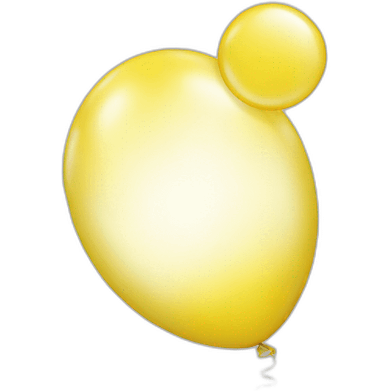 Yellow Foil Balloon 5 emoji