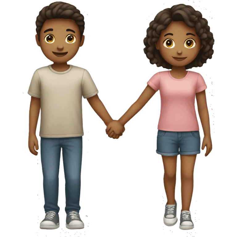 boy and girl holding hand  emoji