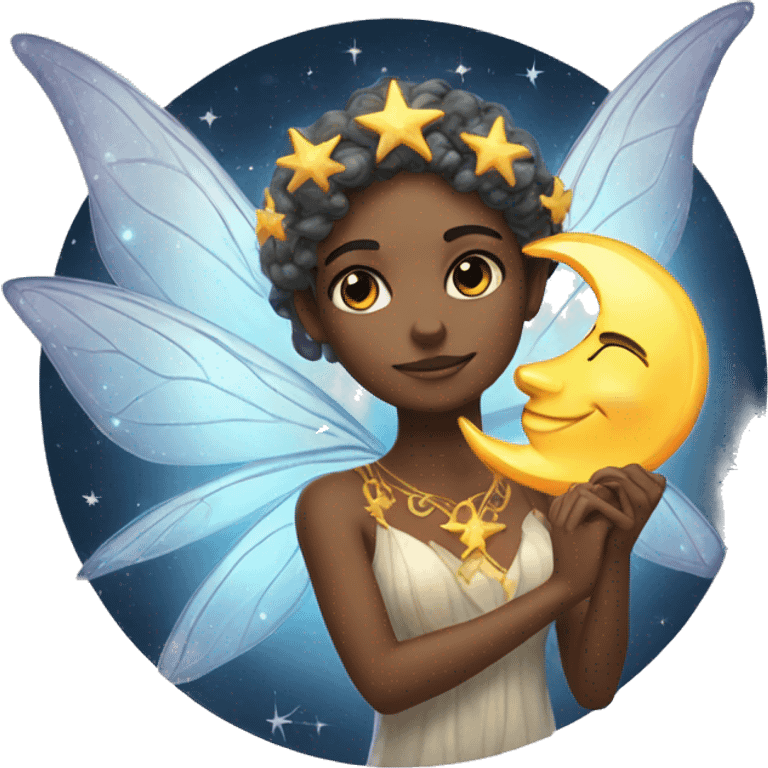 Sun and moon fairy  emoji