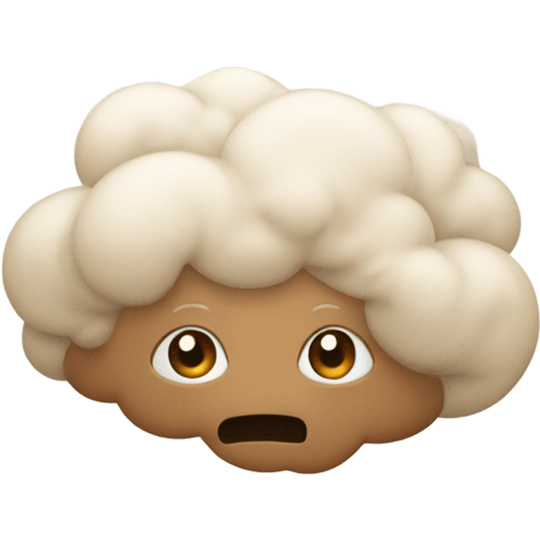 brown beige cloud of thoughts emoji