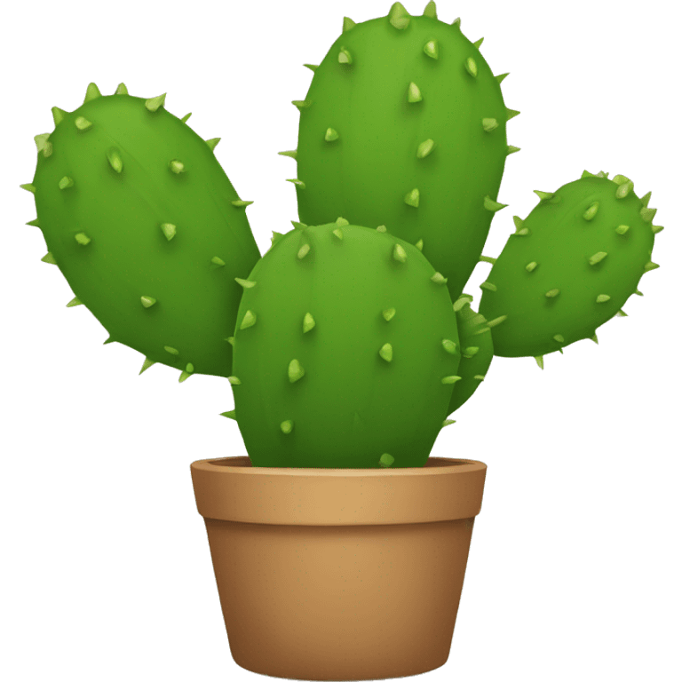 single flat Nopal without pot emoji