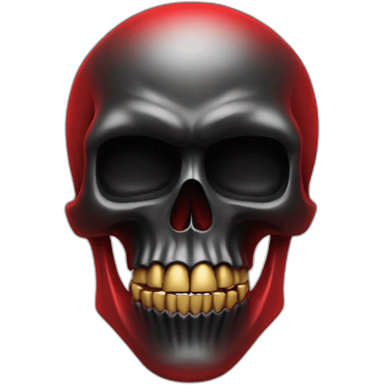 skull red and black emoji