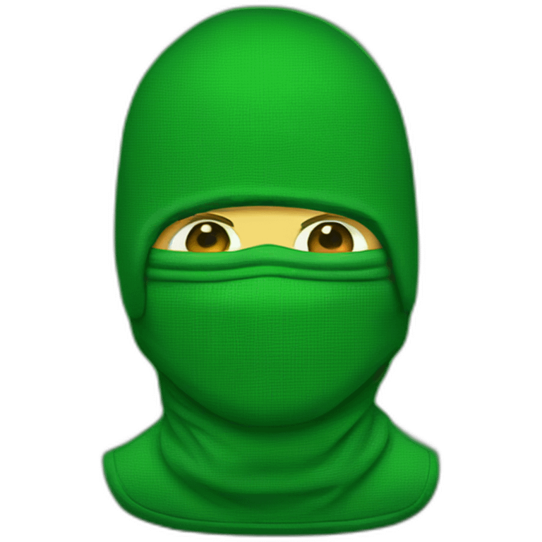 green balaclava emoji