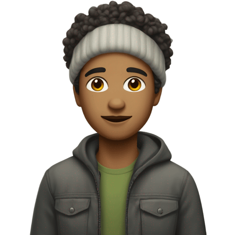 NICE MIXED RACE HUMAN WITH A RELAXED STYLE, A ACTIVIST APPEARANCE, A PACIFIST POSTURE AND A TRUE LOVER OF NATURE AND ARTS emoji