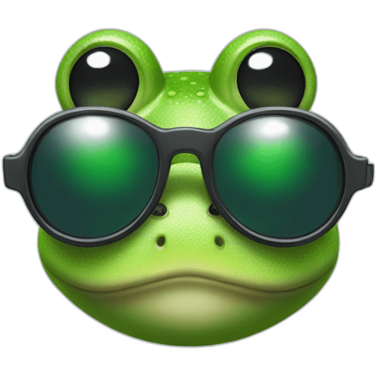 Frog with sunglasses  emoji