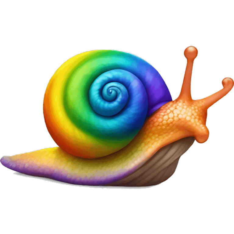 rainbow snail  emoji