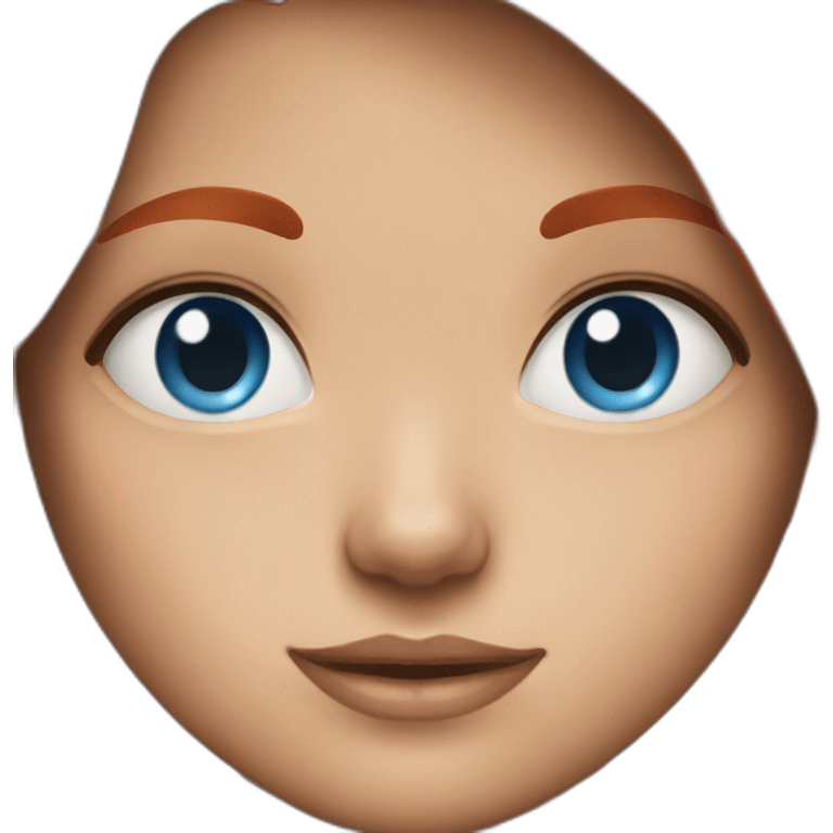 Blue eyes red hair girl emoji