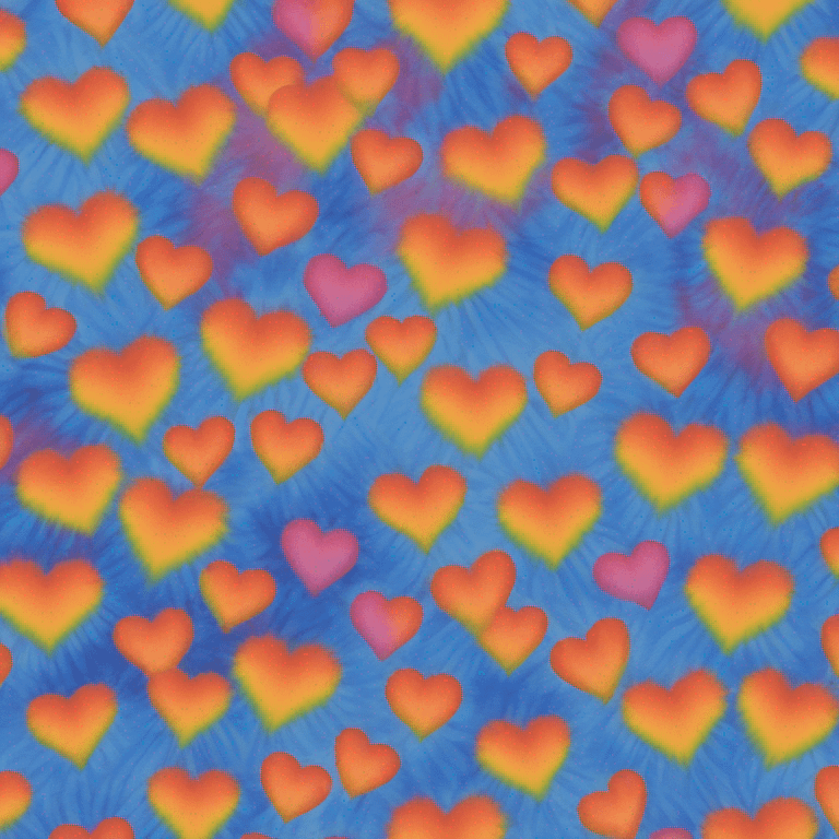 Tie dye heart emoji