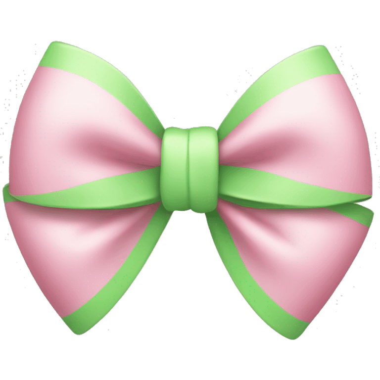 bow pink and light green  emoji