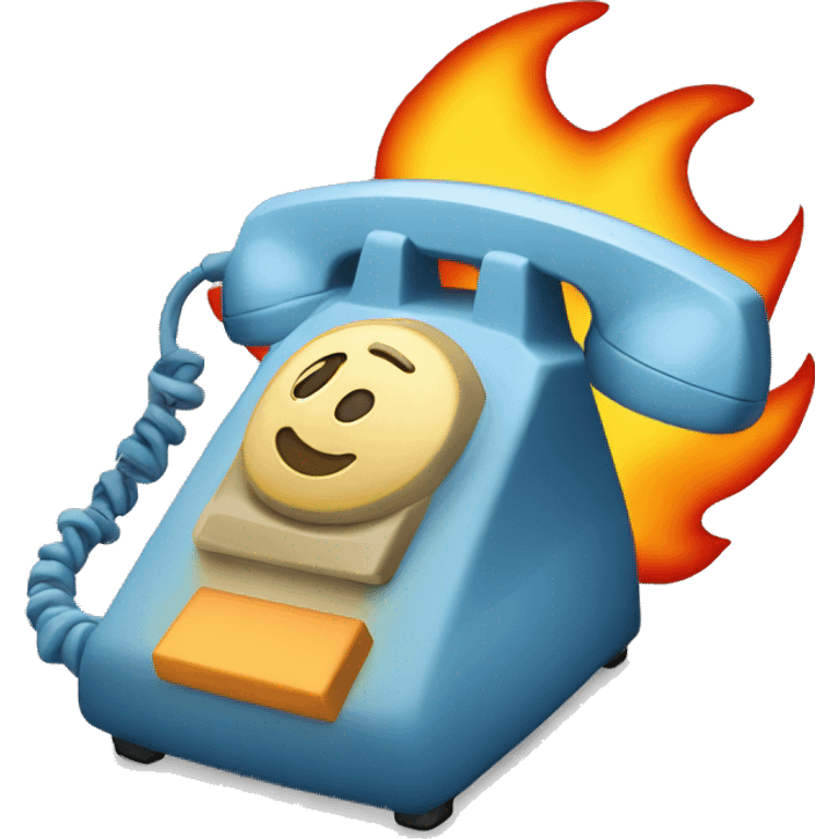 Telefono in fiamme emoji