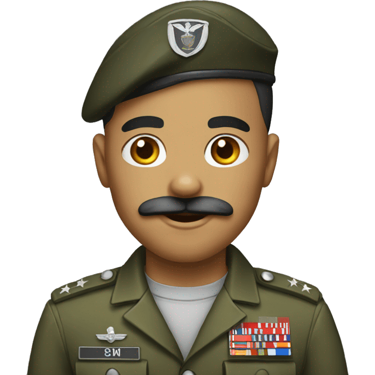 military boy with gray mustache emoji