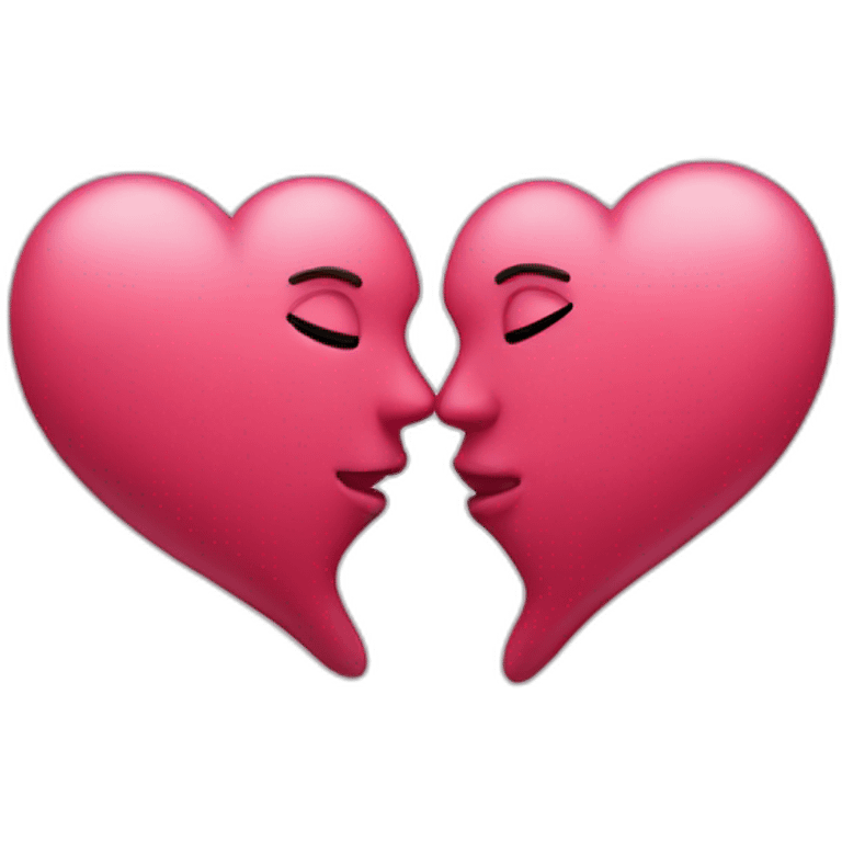 hearts flying couple kissing emoji