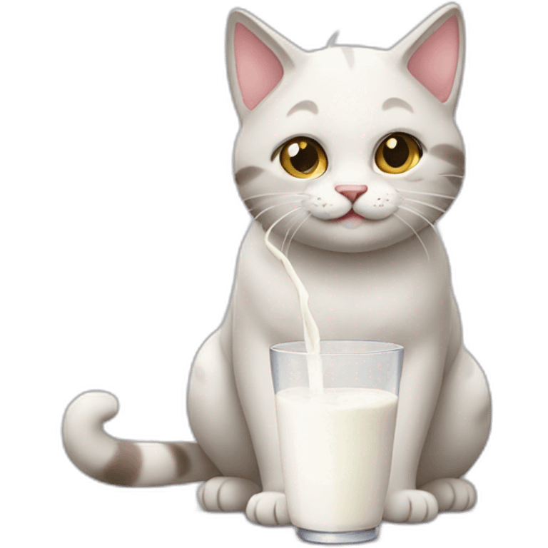 milk drinking cat emoji