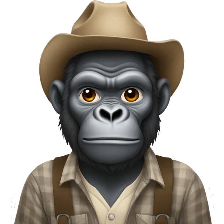 tired gorilla cotton farmer emoji