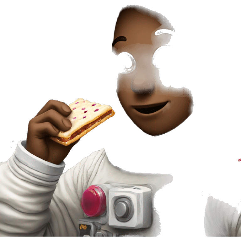 An astronaut eating a pop tart  emoji