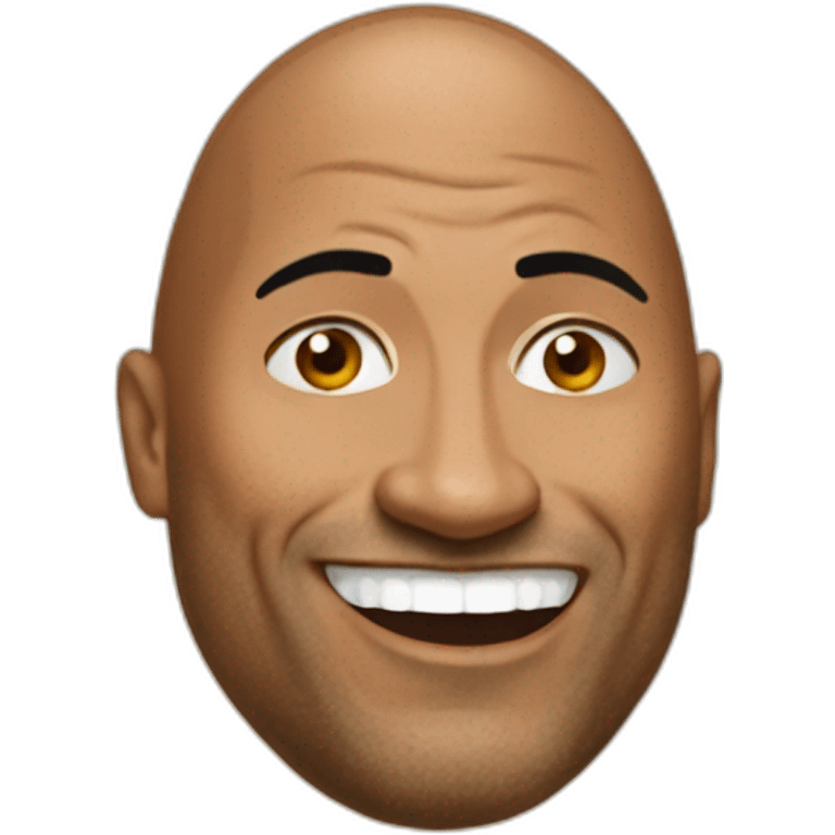 the rock as an egg emoji