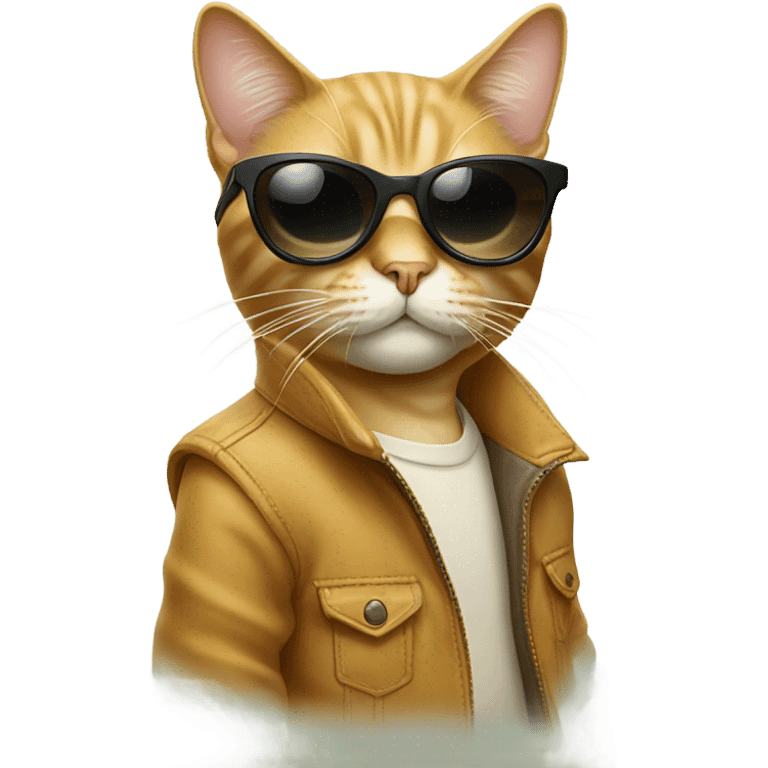 Cat with sunglasses emoji