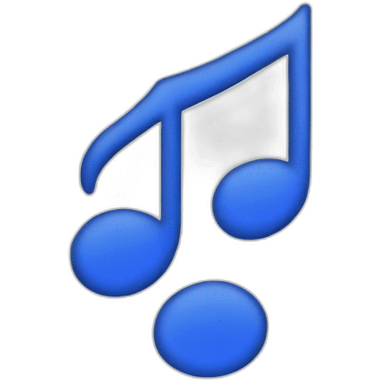 blue musical notes logo emoji