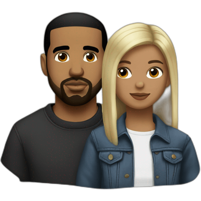 drake and kanye emoji