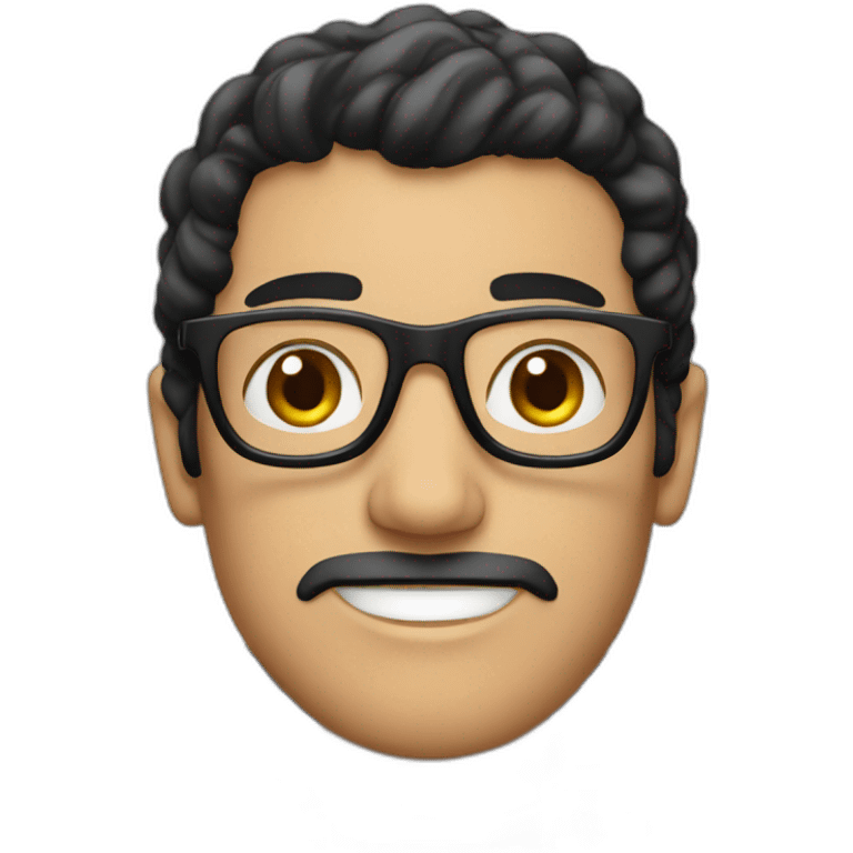 A white man with black hair and glasses wearing keffiyeh  emoji