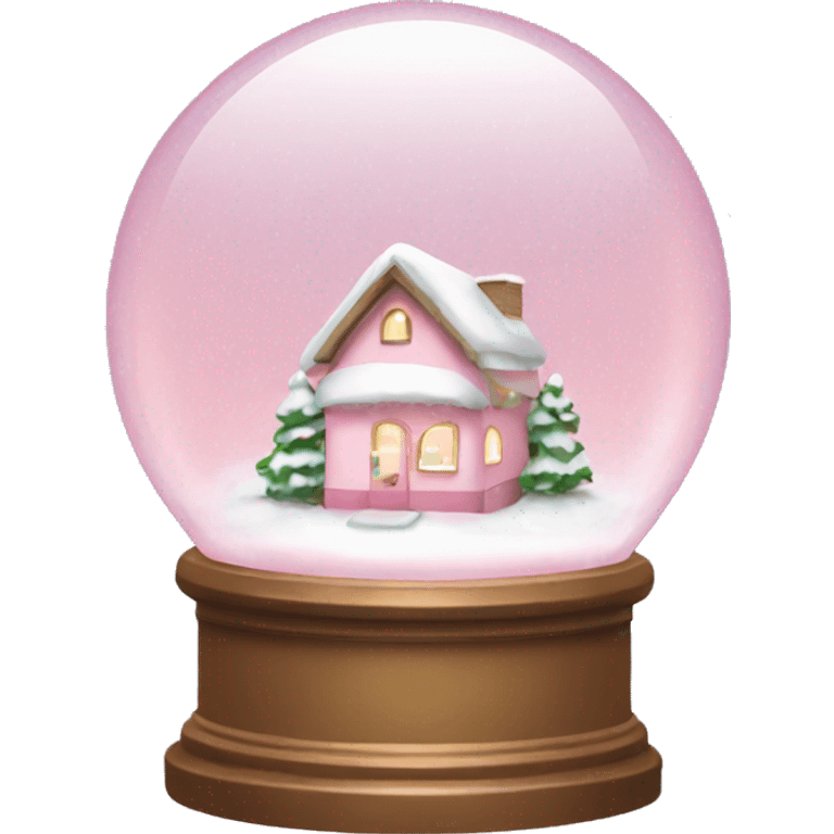 A light pink snow globe emoji