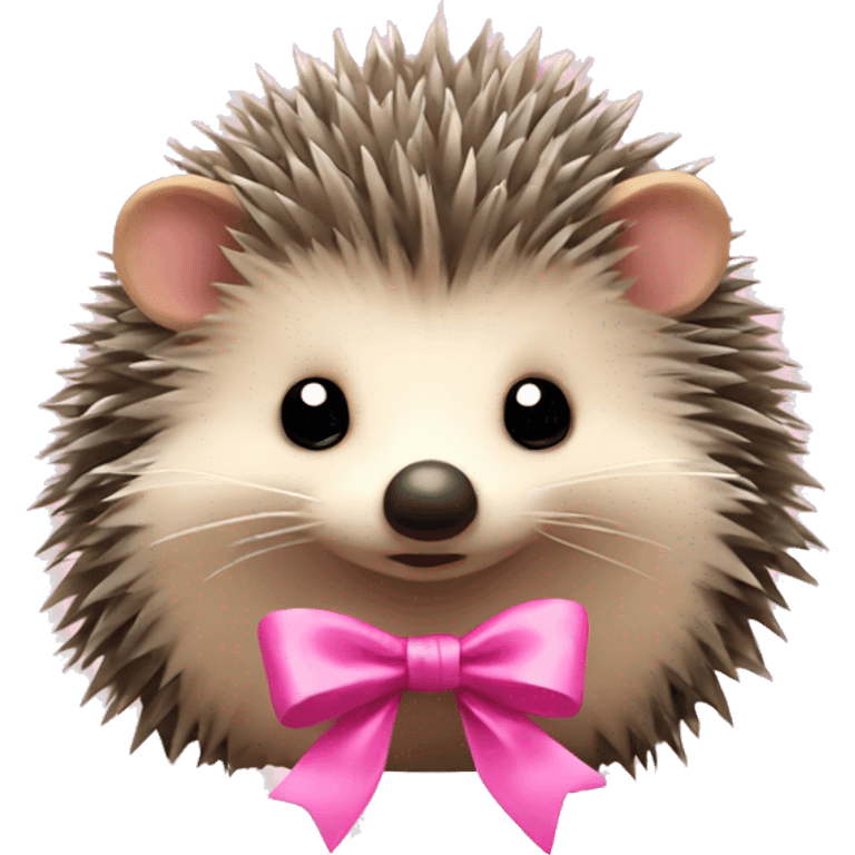 hedgehog with a pink bow emoji