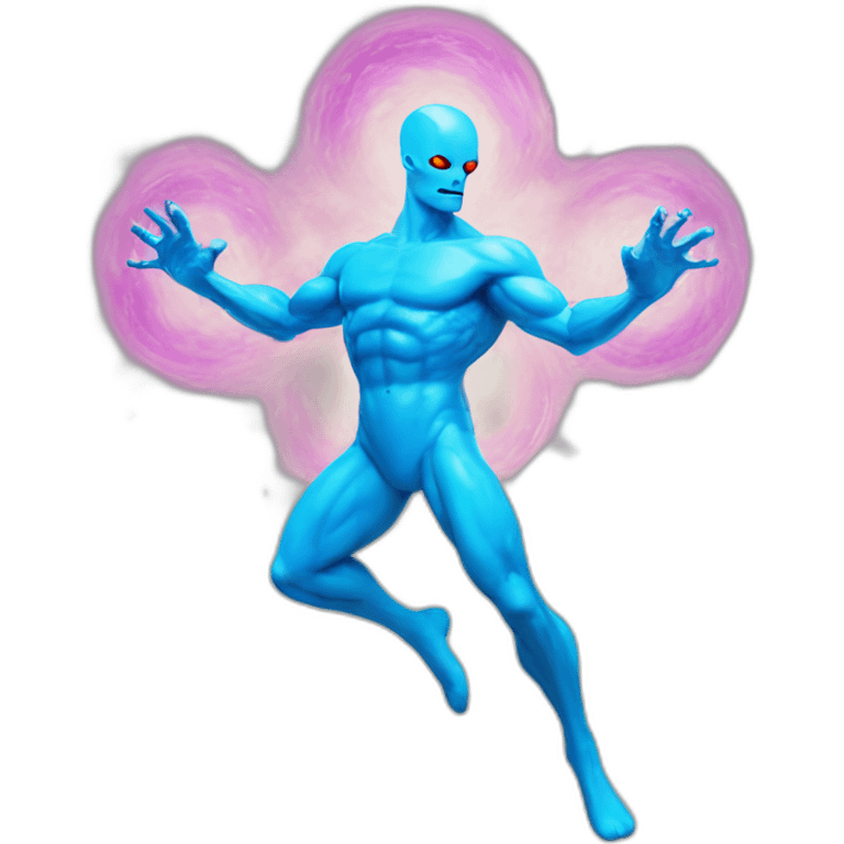 dr manhattan dancing while shooting rorschach emoji