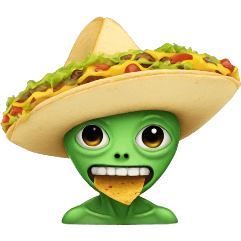 Alien with a taco  emoji