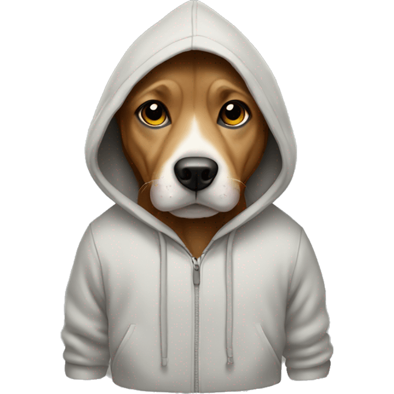 Dog wearing a hoodie  emoji