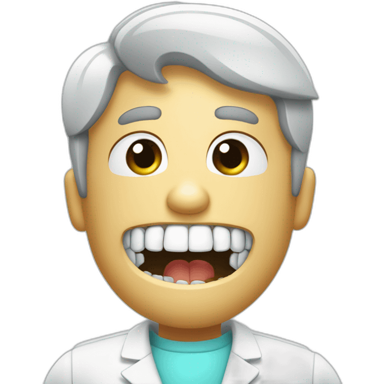 dentista quitando dientes emoji