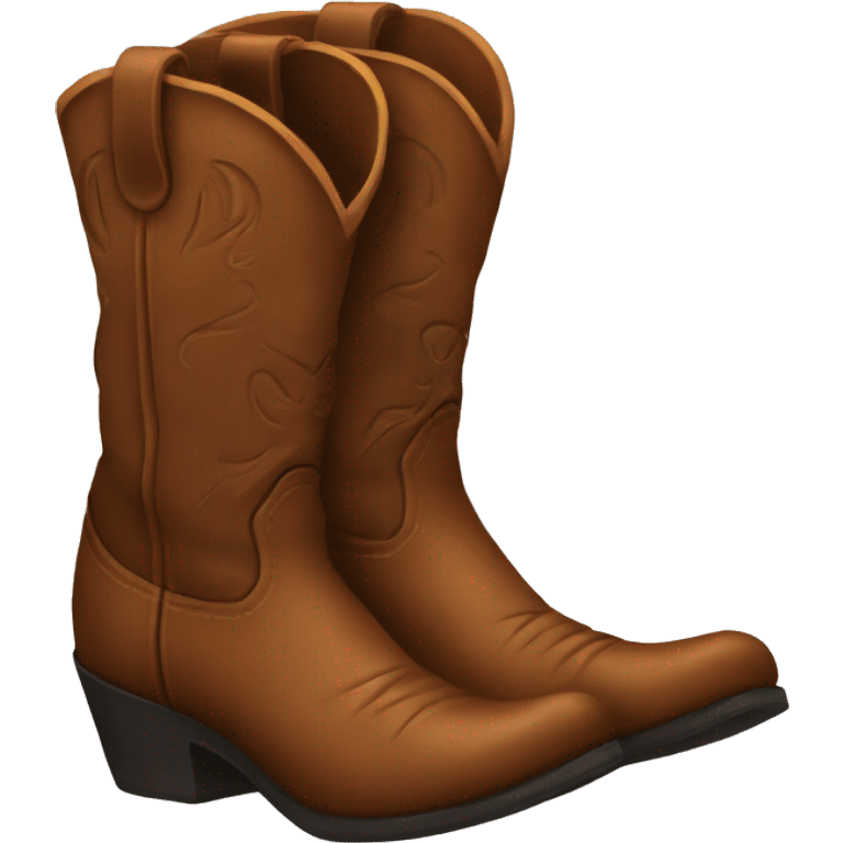 Brown Cowboy boots  emoji