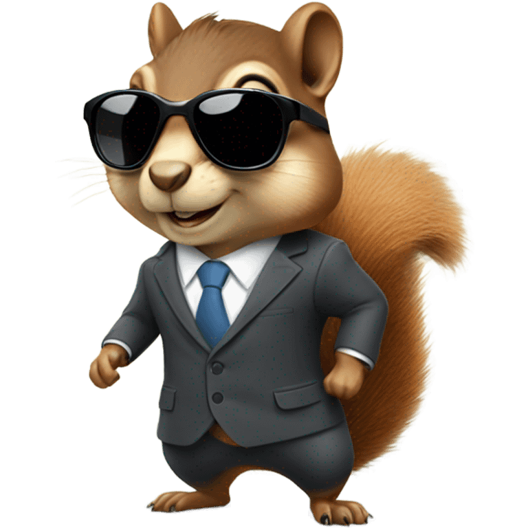 Squirrel with sunglasses and a suit  emoji