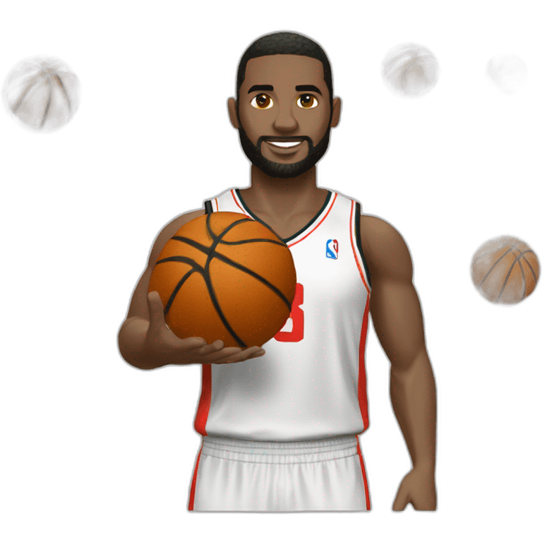 Basketteur blanc maillot 13 emoji