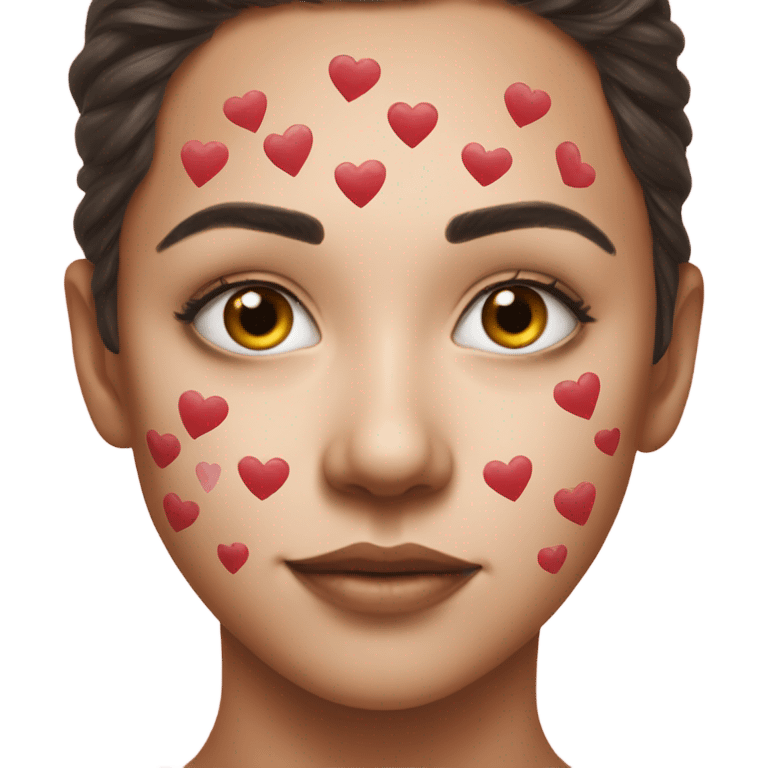 Hearts on face emoji