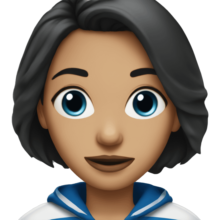 Dark haired hockey mom emoji