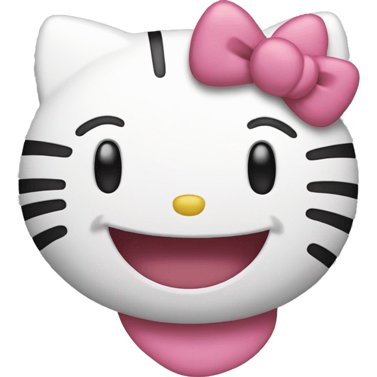 Hello kitty laughing  emoji