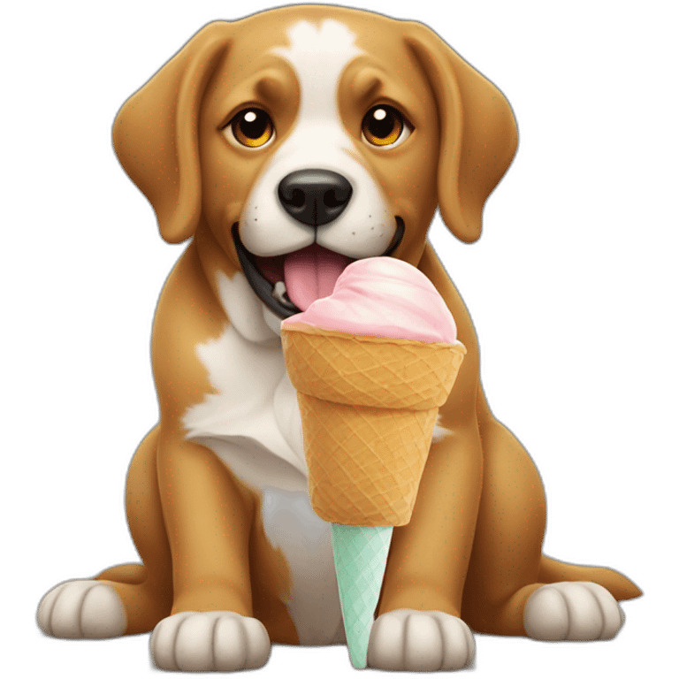 dog-eating-icecream emoji