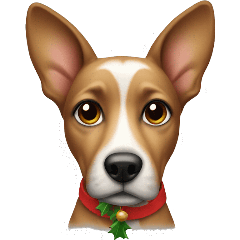 Christmas dog emoji